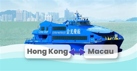 Hong Kong to Macau Cotai Water Jet Ferry Tickets .